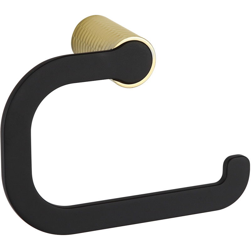 Mexen Base toilet roll holder, Black/Gold - 7088233-57