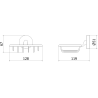 Mexen Remo soap dish, chrome - 7050751-00