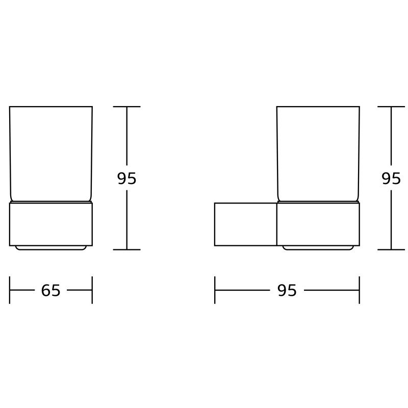 Mexen Base Toothbrush Holder, Chrome - 7088238-00