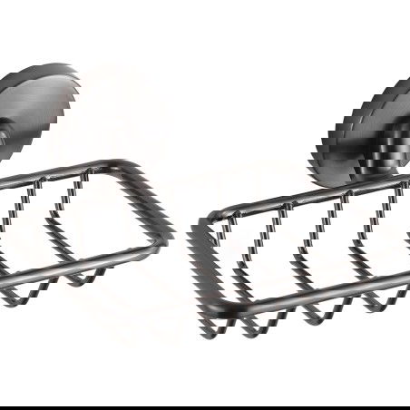 Mexen Remo soap dish, gun gray brushed - 7050751-66