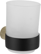 Mexen Base toothbrush cup, Black/Gold - 7088238-57