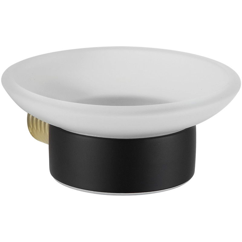 Mexen Base soap dish, Black/gold - 7088239-57