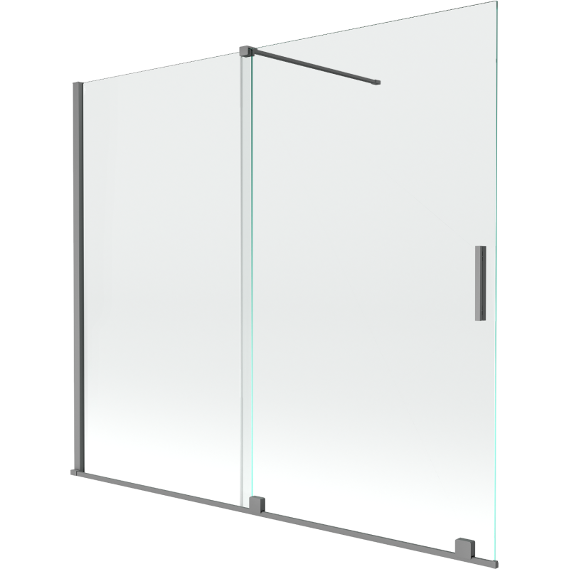 Mexen Velar 2-panel sliding shower screen 180 x 150 cm, transparent, gun metal - 896-180-000-01-95