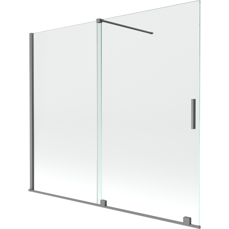 Mexen Velar 2-panel sliding shower screen 180 x 150 cm, transparent, gun metal - 896-180-000-01-95