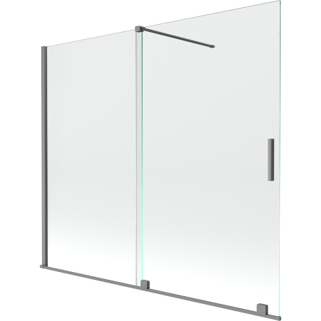Mexen Velar 2-wing sliding bathtub screen 180 x 150 cm, transparent, gun metal - 896-180-000-01-95