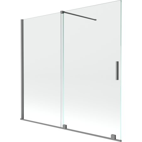 Mexen Velar 2-wing sliding shower screen 170 x 150 cm, transparent, gun metal - 896-170-000-01-95
