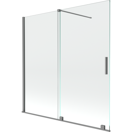 Mexen Velar 2-panel sliding shower screen 160 x 150 cm, transparent, gun metal - 896-160-000-01-95