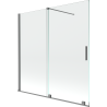 Mexen Velar 2-panel sliding bathtub screen 160 x 150 cm, transparent, gun metal - 896-160-000-01-95