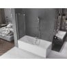 Mexen Velar 2-wing Sliding Bath Screen 110 x 150 cm, Transparent, Brushed Nickel - 896-110-000-01-97