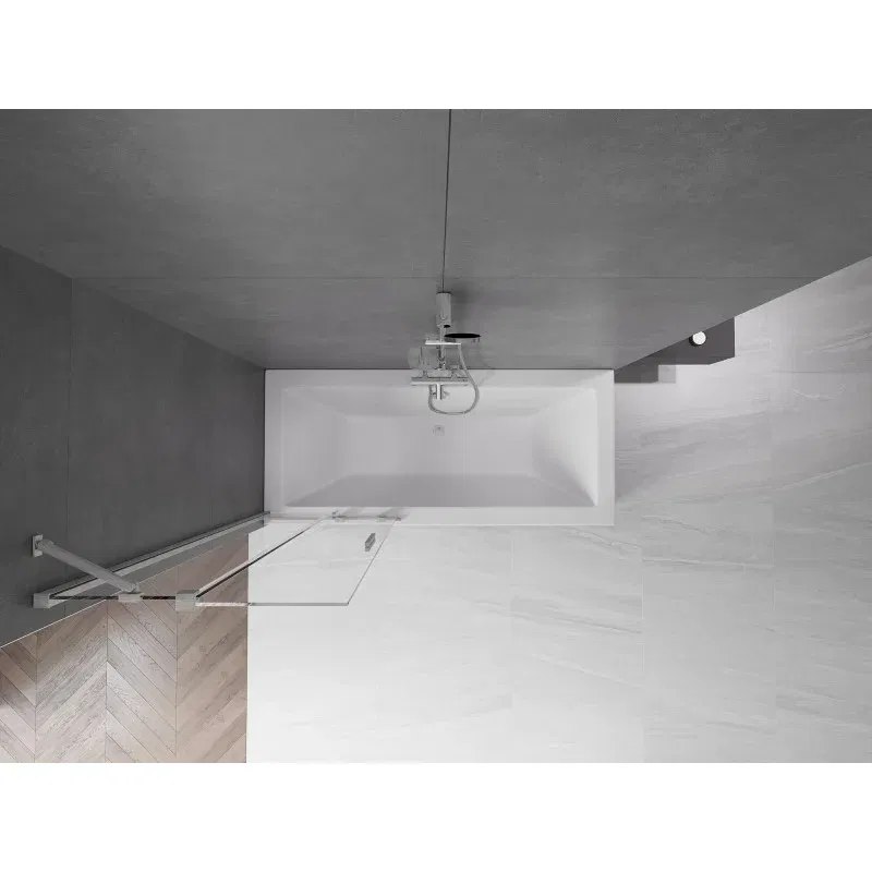 Mexen Velar 2-panel sliding bathtub screen 70 x 150 cm, transparent, brushed nickel - 896-070-000-01-97