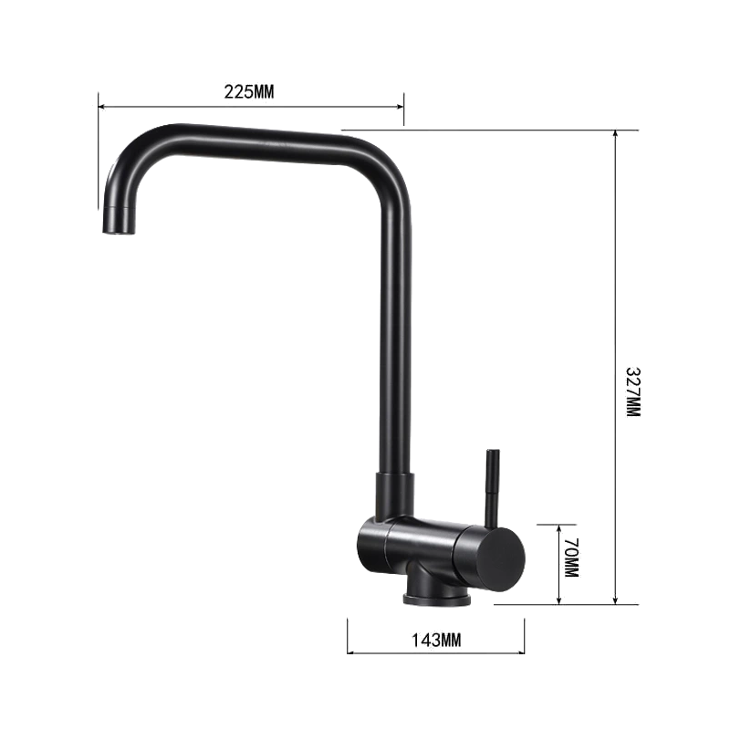 Mexen Madox kitchen window faucet, black - 672000-70