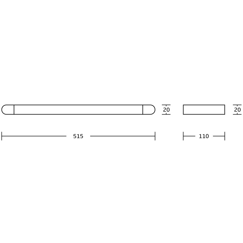Mexen Adox hanging glass shelf, chrome - 7018237-00