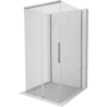 Mexen Rox-3S 3-wall sliding shower cabin 90 x 90 cm, transparent, brushed nickel - 8C2-090-090-97-00-3S