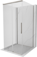 Mexen Rox-3S 3-sided sliding shower enclosure 95 x 95 cm, transparent, brushed nickel - 8C2-095-095-97-00-3S