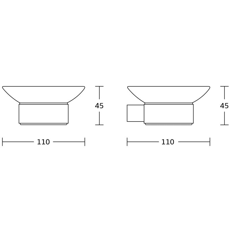 Mexen Adox soap dish, Chrome - 7018239-00