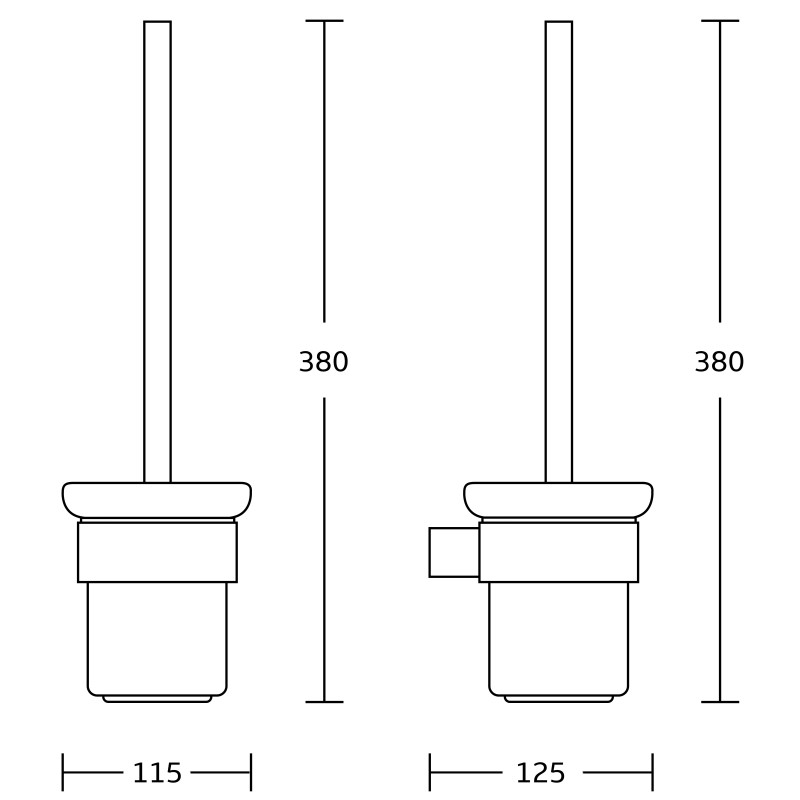 Mexen Adox toilet brush, chrome - 7018250-00