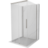 Mexen Rox-3S 3-wall sliding shower enclosure 110 x 110 cm, transparent, brushed nickel - 8C2-110-110-97-00-3S
