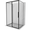 Mexen Rox-3S 3-wall sliding left shower cabin 140 x 70 cm, black frame, black - 8C2-140-070-70-70-3S-L