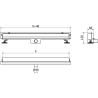 Mexen Flat Wall 2in1 linear wall drain 120 cm, Chrome - 1030120