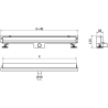 Mexen Flat Wall 2in1 linear wall drain 70 cm, Chrome - 1030070