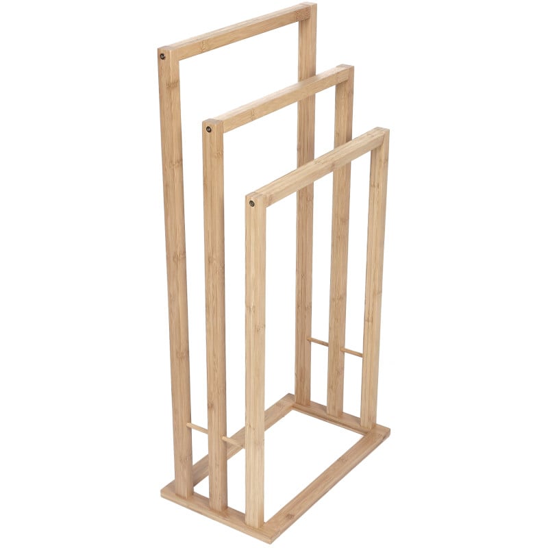 Mexen Bamboo standing towel rack, natural bamboo - 701342-00