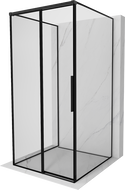 Mexen Rox-3S 3-wall Sliding Shower Enclosure Left 120 x 120 cm, Black Frame, Black - 8C2-120-120-70-70-3S-L
