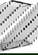 Mexen Rox-3S 3-sided sliding shower cabin right 130 x 70 cm, black frame, black - 8C2-130-070-70-70-3S-P