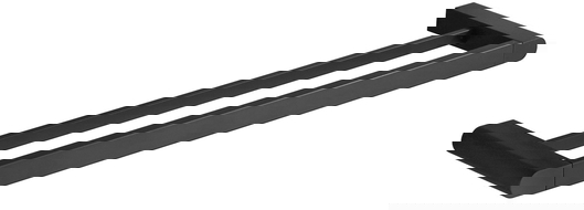 Mexen Adox double towel rack, Black - 7018225-70