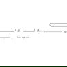 Mexen Adox hanging glass shelf, gold - 7018237-50