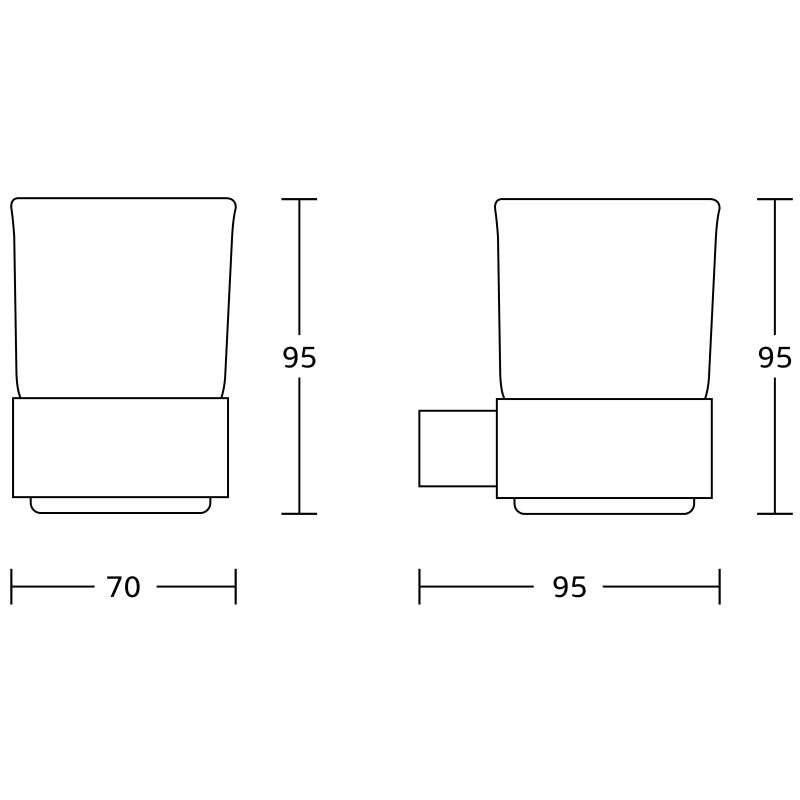 Mexen Adox toothbrush holder, gold - 7018238-50