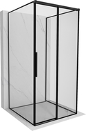 Mexen Rox-3S 3-wall sliding right shower enclosure 100 x 100 cm, black frame, black - 8C2-100-100-70-70-3S-P