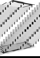 Mexen Rox-3S 3-sided Sliding Right Shower Cabin 140 x 110 cm, Black Frame, Black - 8C2-140-110-70-70-3S-P