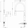 Mexen Dina kitchen tap, black - 672701-70