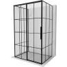 Mexen Rox-3S 3-wall sliding shower cabin left 135 x 85 cm, black grid, black - 8C2-135-085-70-77-3S-L