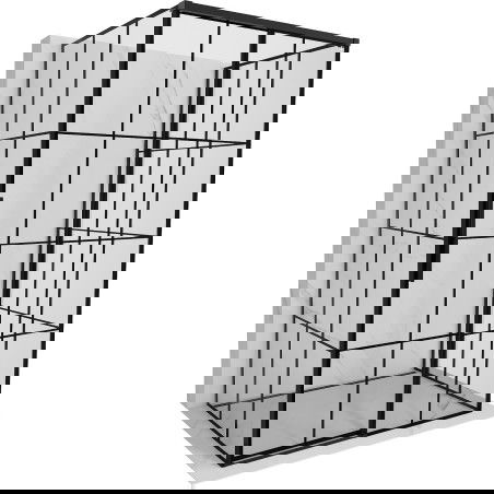 Mexen Rox-3S 3-wall sliding right shower cabin 90 x 70 cm, black grid, black - 8C2-090-070-70-77-3S-P