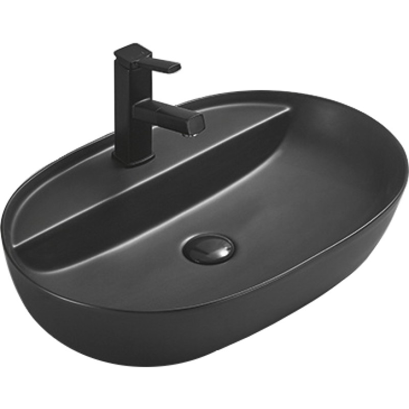 Mexen Adel countertop washbasin 60 x 41 cm, matte black - 22166085