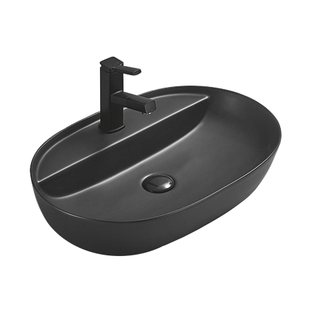 Mexen Adel countertop washbasin 60 x 41 cm, black matte - 22166085