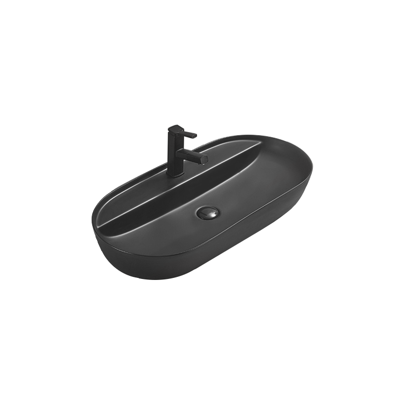 Mexen Adel countertop washbasin 80 x 40 cm, black matte - 22168085