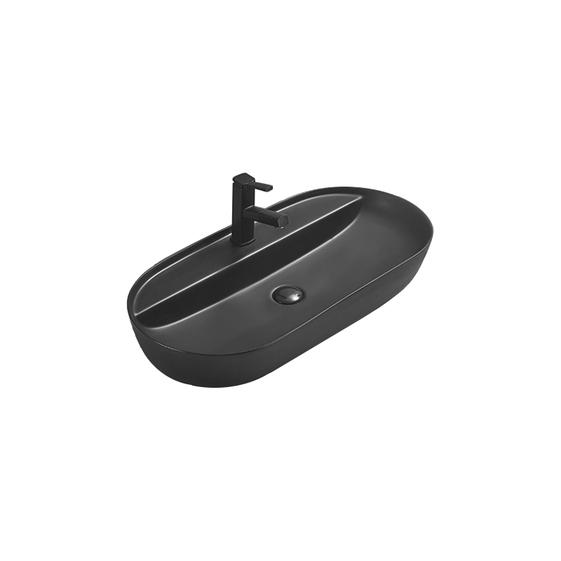 Mexen Adel countertop washbasin 80 x 40 cm, matte black - 22168085