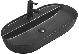 Mexen Adel countertop washbasin 80 x 40 cm, Black matt - 22168085