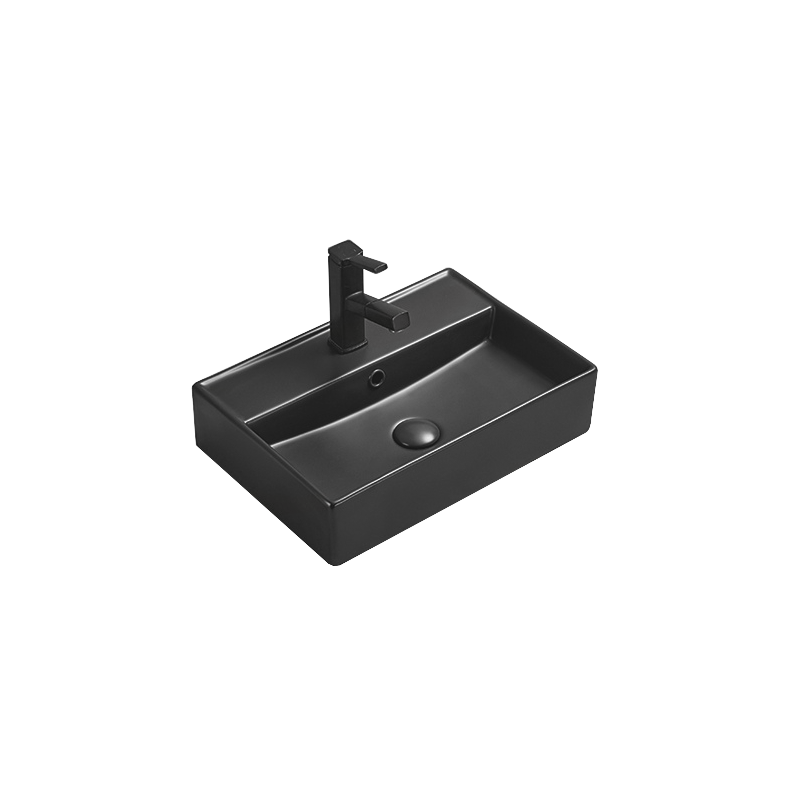 Mexen Blanca countertop washbasin 50 x 35 cm, Black matt - 21105085