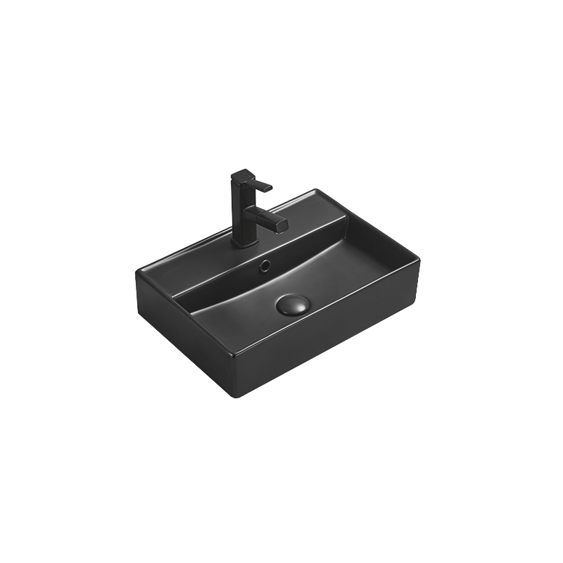 Mexen Blanca countertop washbasin 50 x 35 cm, matte black - 21105085