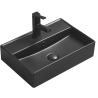 Mexen Blanca countertop washbasin 50 x 35 cm, Black matt - 21105085
