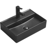 Mexen Blanca countertop washbasin 50 x 35 cm, matte black - 21105085