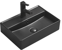 Mexen Blanca countertop washbasin 50 x 35 cm, Black matt - 21105085