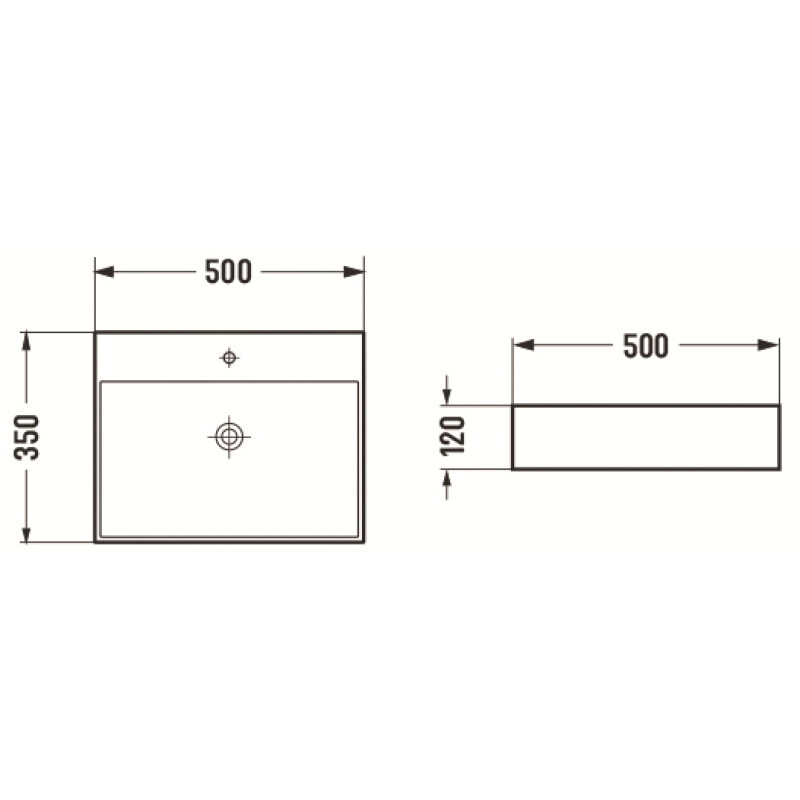 Mexen Blanca countertop sink 50 x 35 cm, matte black - 21105085
