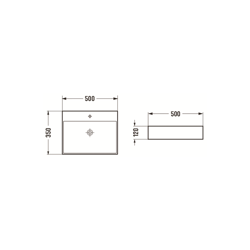 Mexen Blanca countertop washbasin 50 x 35 cm, matte black - 21105085