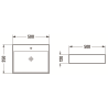 Mexen Blanca countertop washbasin 50 x 35 cm, matte black - 21105085