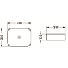 Mexen Carla countertop washbasin 50 x 39 cm, Black matt - 21555085