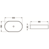 Mexen Celia countertop sink 60 x 38 cm, black matte - 22206085